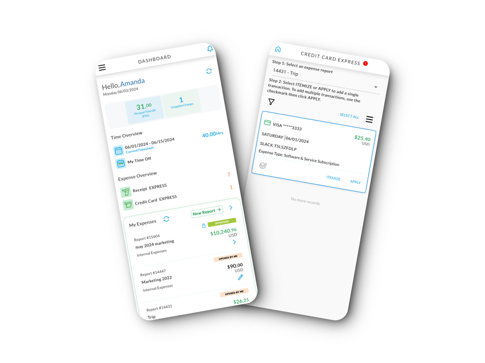 dashboard and cc express